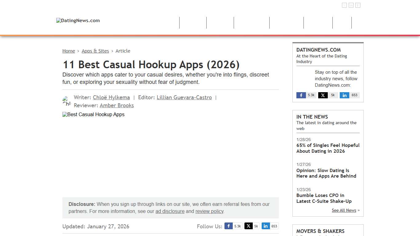 11 Best Casual Hookup Apps (2026)